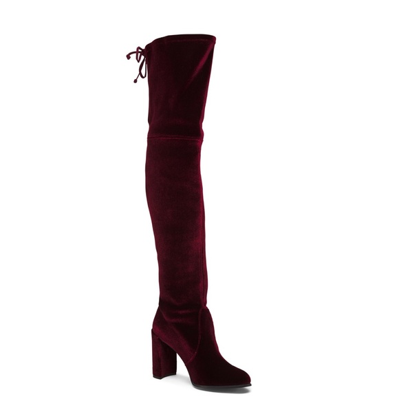 stuart weitzman velvet over the knee boots